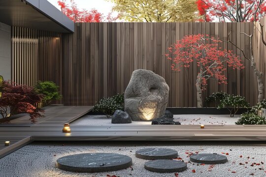 Japansk zen havedesign