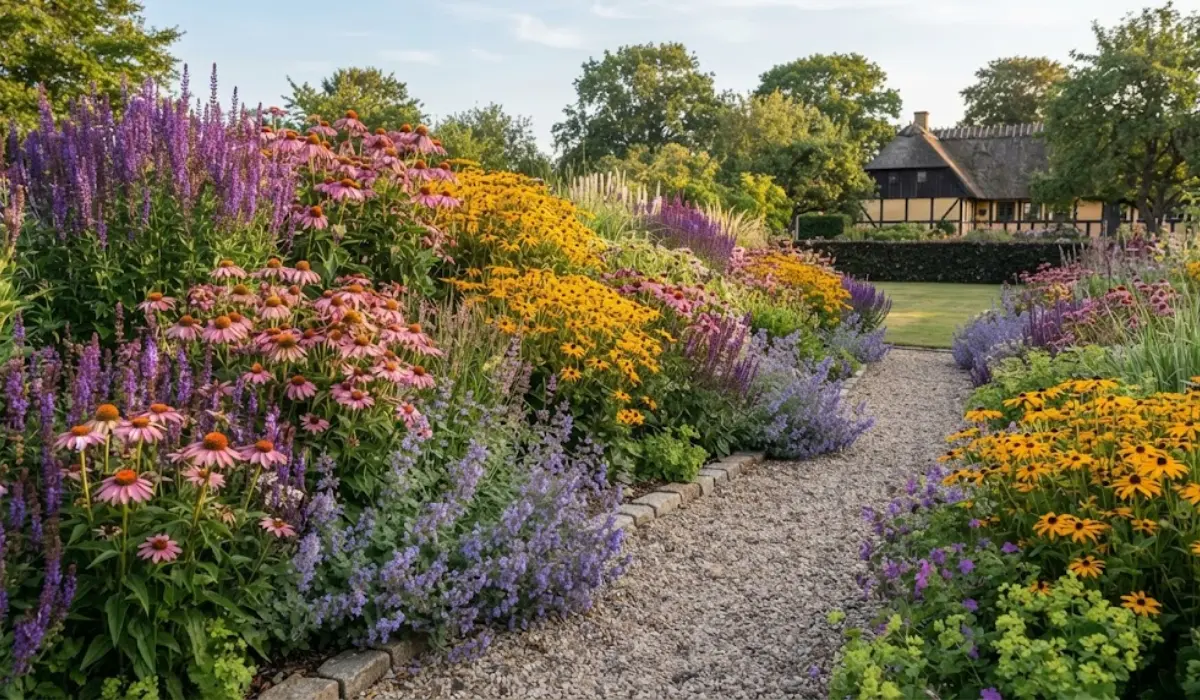 Sådan etablerer du et blomsterbed med flerårige planter
